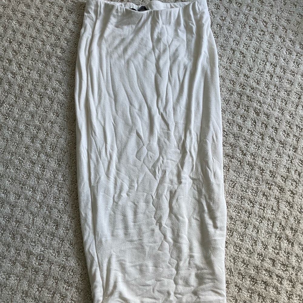 Naked Wardrobe White Pencil Skirt